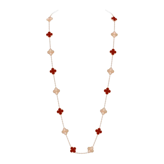 Van Cleef & Arpels Alhambra Vintage 20 Motifs Cornaline Gold — Authentic Jewelry at CLZTURE