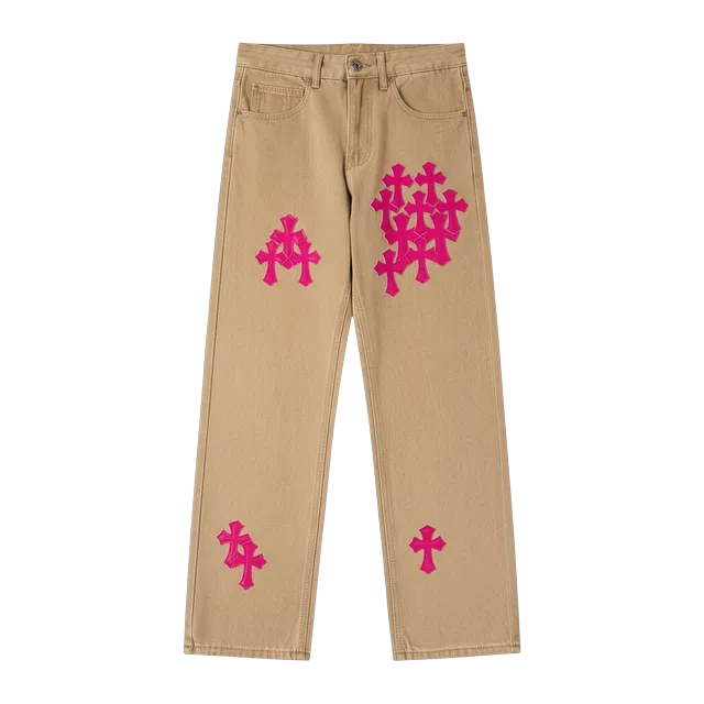 Chrome Hearts Cross Patch Jeans Pink — Authentic Chrome Hearts in stock at CLZTURE