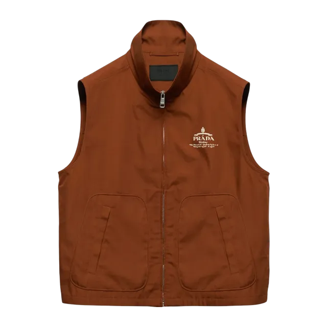 Prada Cardigan Cotton Mélangé Red — Authentic Jackets & Outerwear at CLZTURE