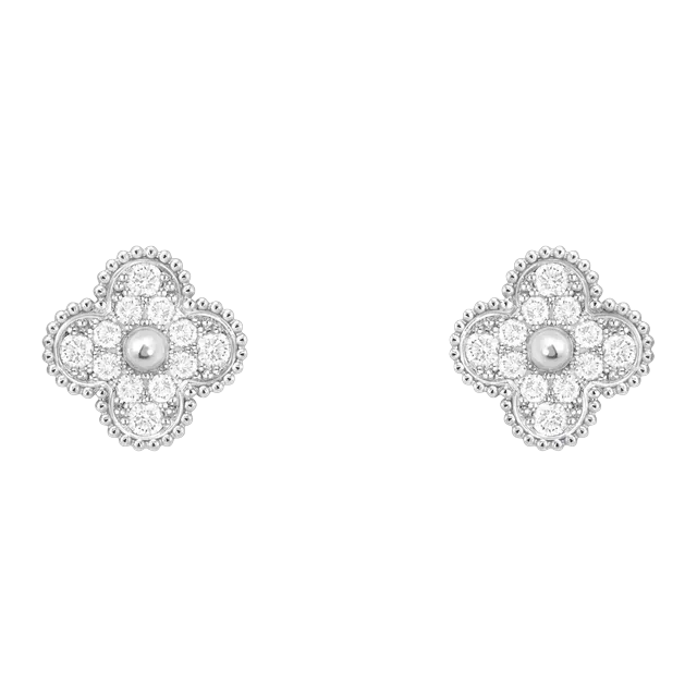 Van Cleef & Arpels Vintage Alhambra Diamant Silver — Authentic Jewelry at CLZTURE