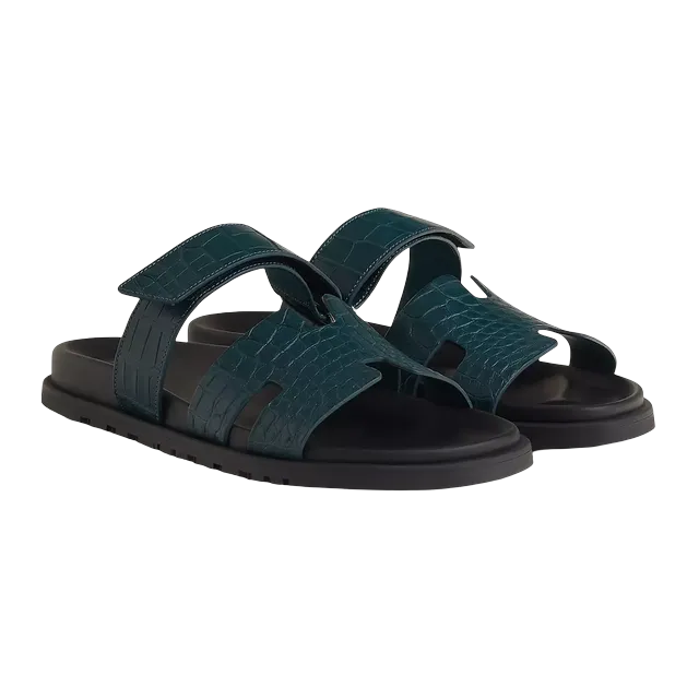 Hermès Sandals Chypre Green — Authentic Shoes & Footwear at CLZTURE