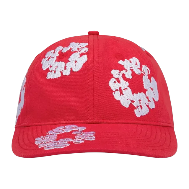 Denim Tears The Cotton Wreath Cap Red — Authentic Accessories at CLZTURE
