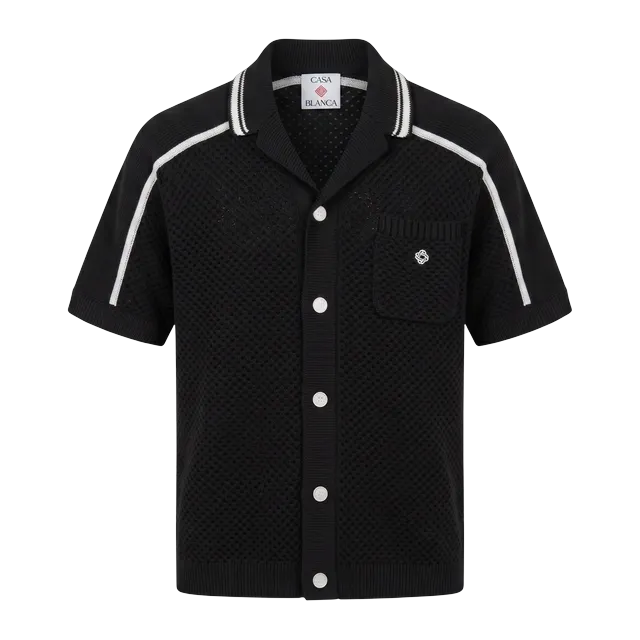 Casablanca T-Shirt Point De Tricot Black — Authentic Shirts at CLZTURE