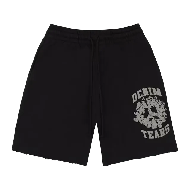 Denim Tears Denim University Sweatshirt Shorts Black — Authentic Shorts at CLZTURE