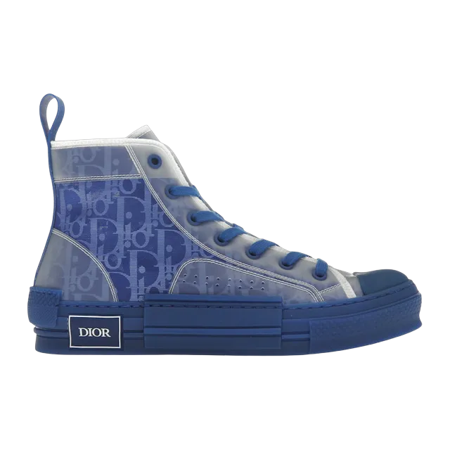 Dior Sneakers B23 Haute Oblique Blue Navy — Authentic Shoes & Footwear at CLZTURE