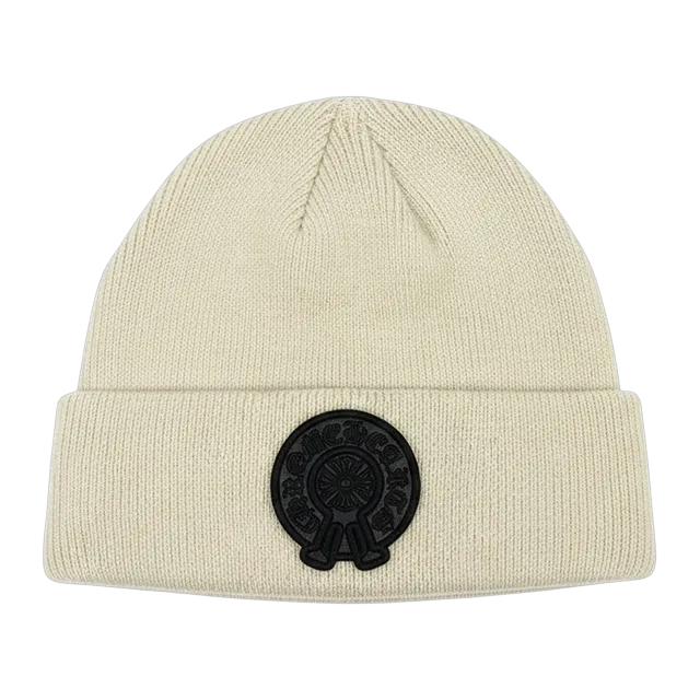 Chrome Hearts Beanie Logo Beige — Authentic Accessories at CLZTURE