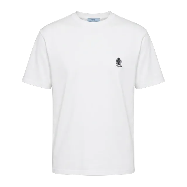 Prada T-Shirt Maille White — Authentic T-Shirts at CLZTURE