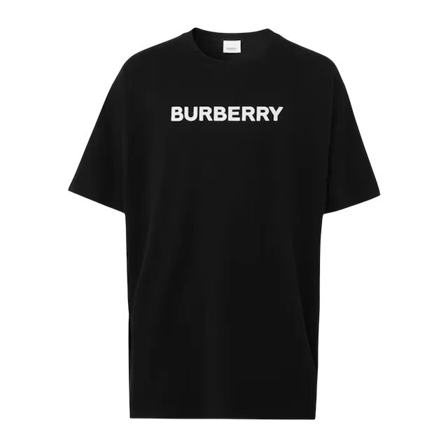 Burberry Logo Print Cotton Oversized Black — Authentic at CLZTURE