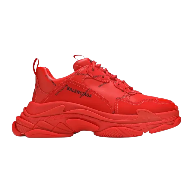 Balenciaga Triple S Allover Logo Red — Authentic Shoes & Footwear at CLZTURE