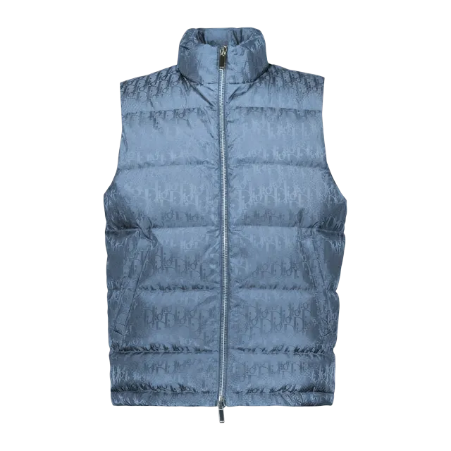 Dior Oblique Puffer Vest Blue — Authentic Jackets & Outerwear at CLZTURE