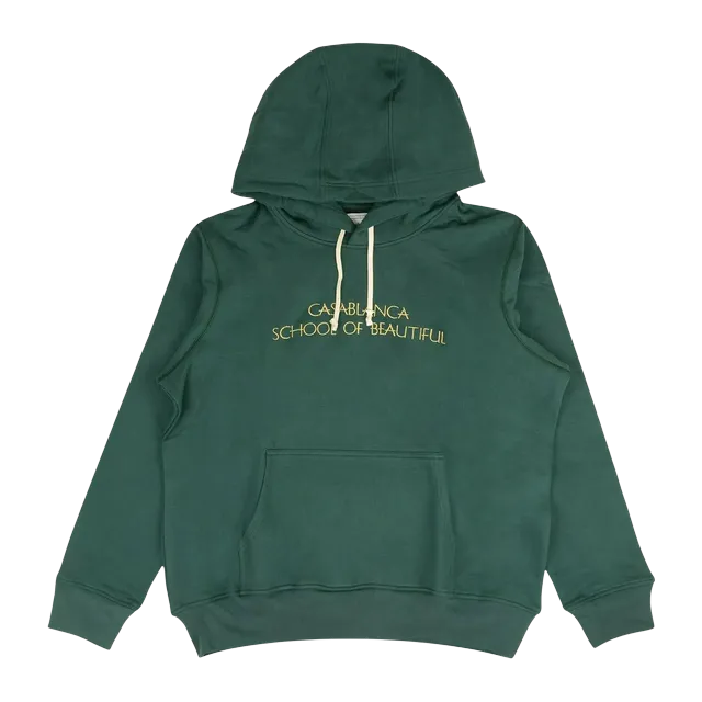 Casablanca School Of Beautiful Hoodie Dark Green — Authentic Hoodies & Sweats at CLZTURE