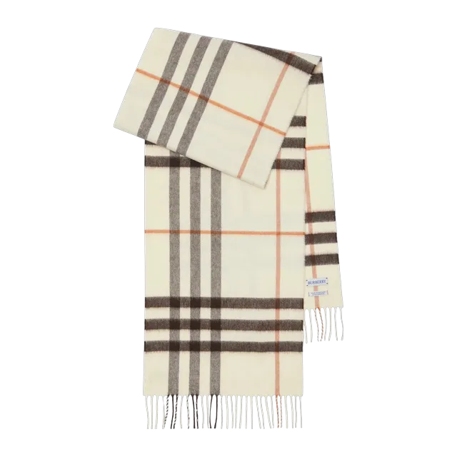 Burberry Scarf Cachemire Check Neutral — Authentic at CLZTURE
