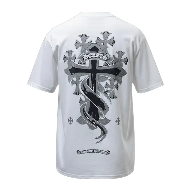Chrome Hearts T-Shirt Cross Logo White — Authentic Chrome Hearts in stock at CLZTURE