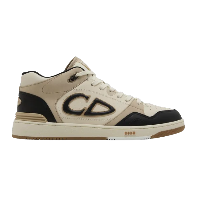 Dior Sneakers B57 Mi-Haute Cream Black — Authentic Shoes & Footwear at CLZTURE