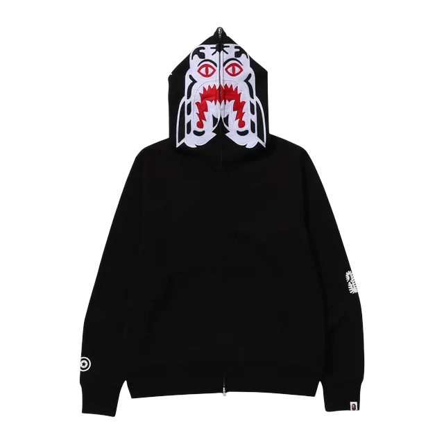 BAPE Tiger Full Zip Hoodie Black — Authentic Bape in stock at CLZTURE