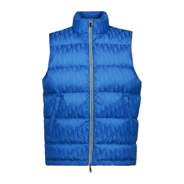 Dior Oblique Puffer Vest Blue — Authentic Jackets & Outerwear at CLZTURE