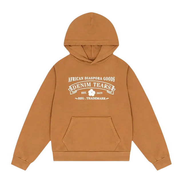 Denim Tears Adg Hoodie Washed Brown — Authentic at CLZTURE