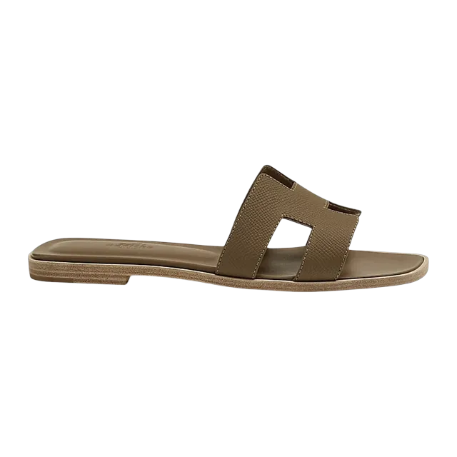 Hermès Oran Olive — Authentic Shoes & Footwear at CLZTURE