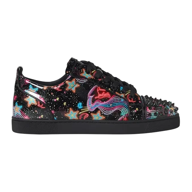 Christian Louboutin Louis Junior Spikes Orlato Flat Starlight — Authentic Christian Louboutin in stock at CLZTURE