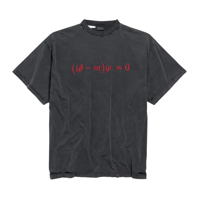 Balenciaga T-Shirt Dirac Equation Grey — Authentic Balenciaga in stock at CLZTURE