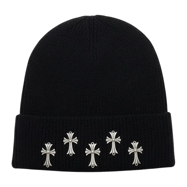 Chrome Hearts Beanie Logo Black — Authentic Accessories at CLZTURE