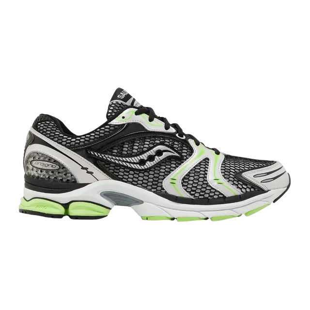 Saucony Progrid Triumph 4 Black Silver Fluo Green — Authentic Shoes & Footwear at CLZTURE