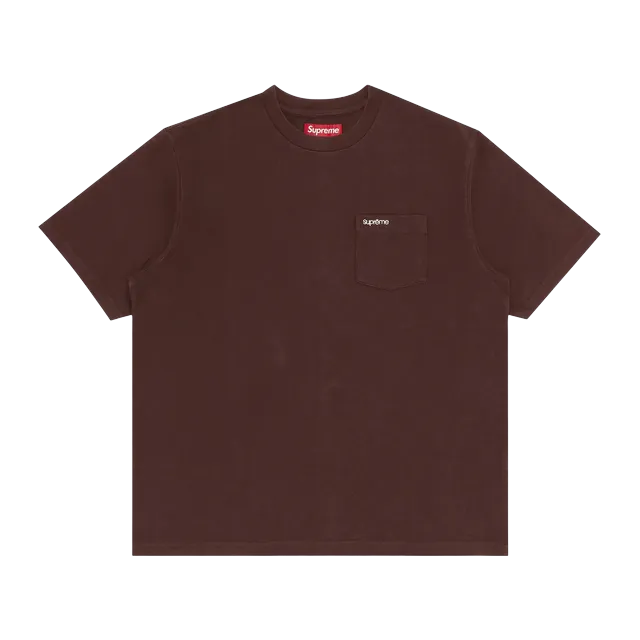 Supreme Shorts-Sleeve Pocket T-Shirt Brown — Authentic Supreme in stock at CLZTURE