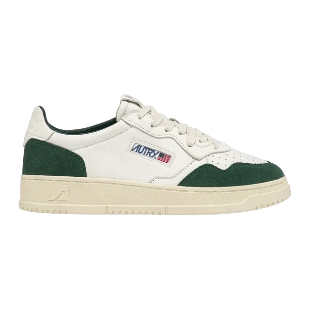 Autry Medalist Low White Green — Authentic Shoes & Footwear at CLZTURE