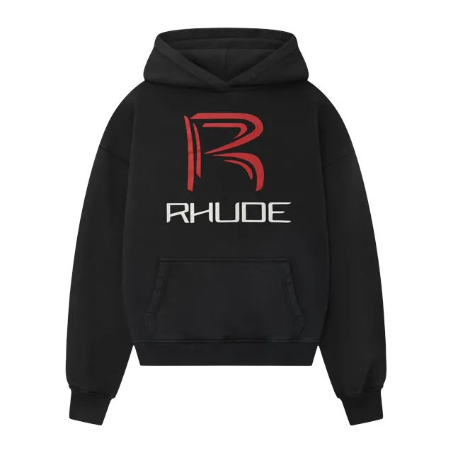 Rhude Circuit Logo Hoodie Black — Authentic Hoodies & Sweats at CLZTURE