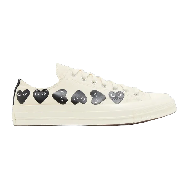 Converse Comme Des Garçons x Chuck 70 Low Multi Heart – Milk Black — Authentic Shoes & Footwear at CLZTURE