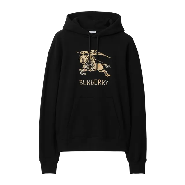 Burberry Hoodie Cotton Ekd Ombré Black — Authentic Burberry in stock at CLZTURE