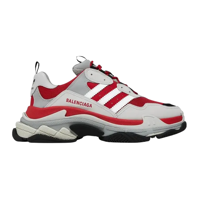 Adidas x Balenciaga Triple S Red Grey — Authentic Shoes & Footwear at CLZTURE