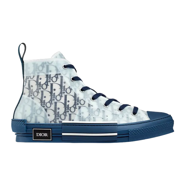 Dior Sneakers B23 Haute Oblique Light Blue — Authentic Shoes & Footwear at CLZTURE