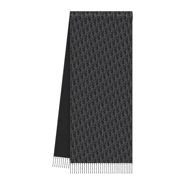 Dior Scarf Double Face Oblique Black — Authentic Accessories at CLZTURE