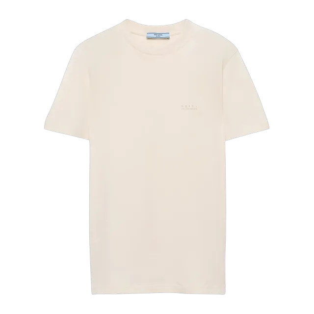 Prada Cotton Jersey T-Shirt White — Authentic T-Shirts at CLZTURE