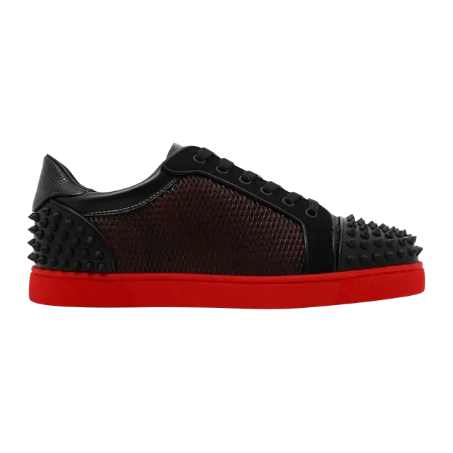 Christian Louboutin Seavaste 2 Orlato Flat Black Red — Authentic Shoes & Footwear at CLZTURE