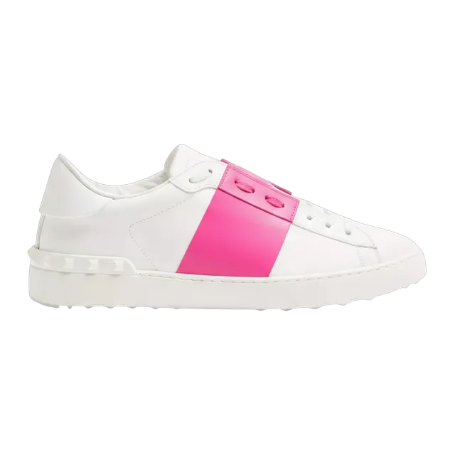 Valentino Sneakers Open White Fuchsia Pink — Authentic Shoes & Footwear at CLZTURE