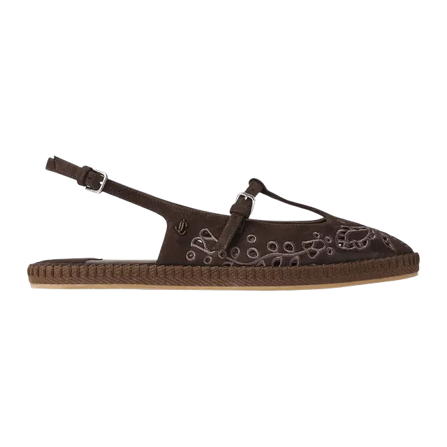 Jimmy Choo Ee Flat Brown — Authentic Shoes & Footwear at CLZTURE