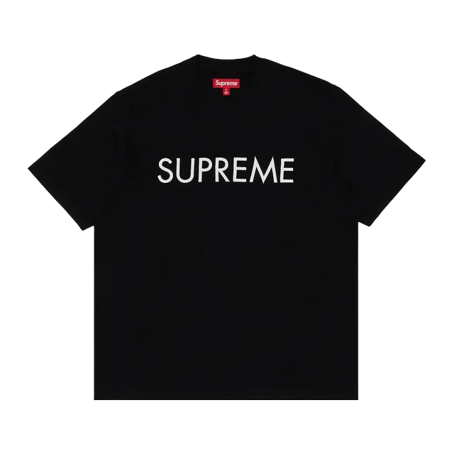 Supreme Capital Shorts-Sleeve Top Black — Authentic Supreme in stock at CLZTURE