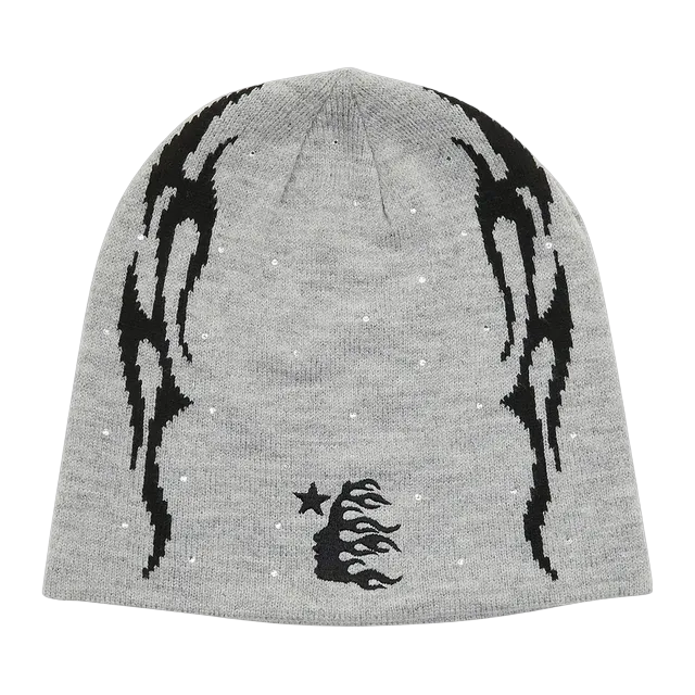 Hellstar Flame Beanie Grey — Authentic Accessories at CLZTURE