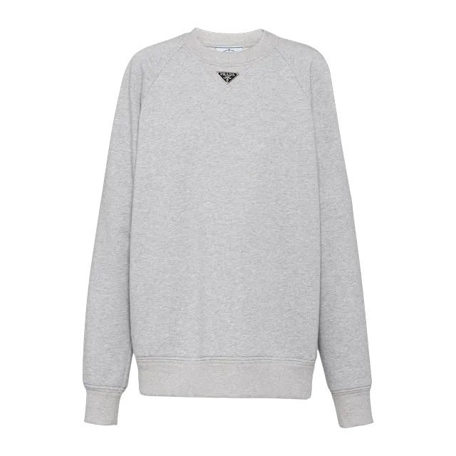 Prada Sweatshirt à Manches Longues Grey — Authentic Prada in stock at CLZTURE