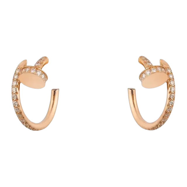 Cartier Créoles Juste Un Clou Petit Pavées Gold — Authentic Jewelry at CLZTURE
