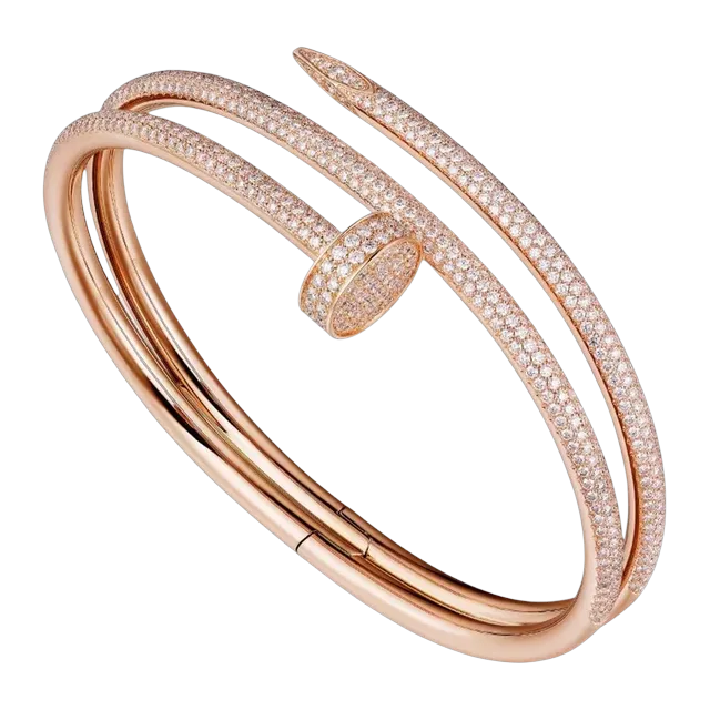 Cartier Bracelet Juste Un Clou Double Semi-Pavé Gold — Authentic Jewelry at CLZTURE