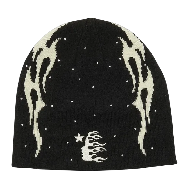 Hellstar Flame Beanie Black — Authentic Accessories at CLZTURE