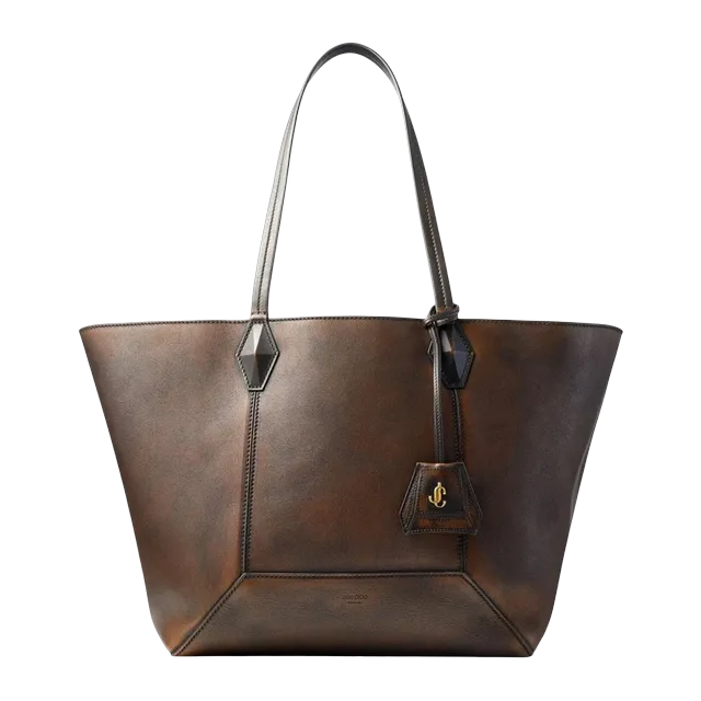 Jimmy Choo Diamond Tote Medium Brown — Authentic Bags & Luggage at CLZTURE
