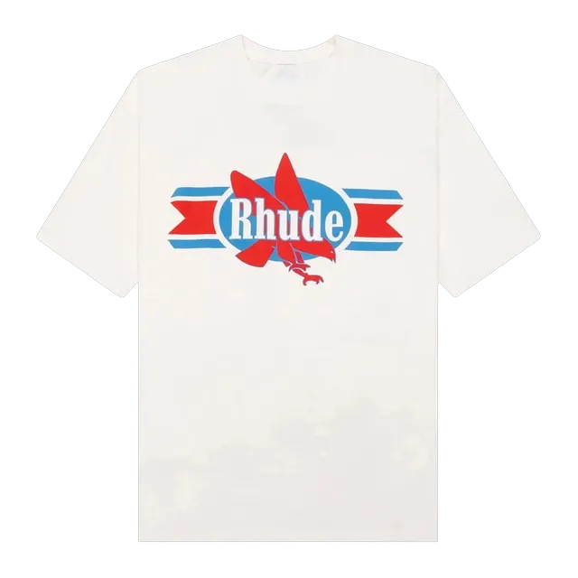 Rhude Chevron Eagle T-Shirt Vintage White — Authentic T-Shirts at CLZTURE