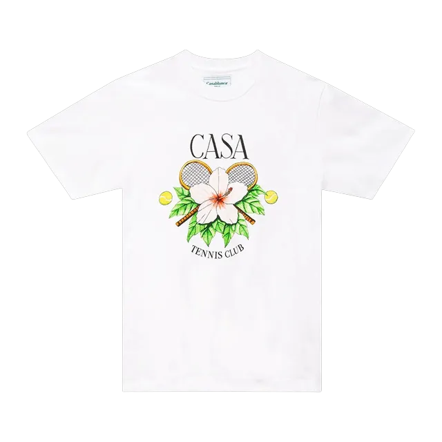 Casablanca Casa Tennis Club T-Shirt White — Authentic T-Shirts at CLZTURE