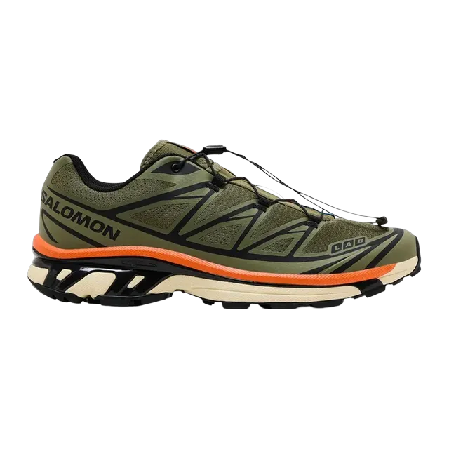 Salomon Xt-6 Deep Lichen Green Marmalade — Authentic Shoes & Footwear at CLZTURE
