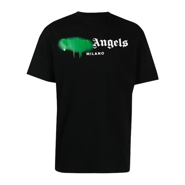 Palm Angels Milano Sprayed Logo Black — Authentic Palm Angels in stock at CLZTURE