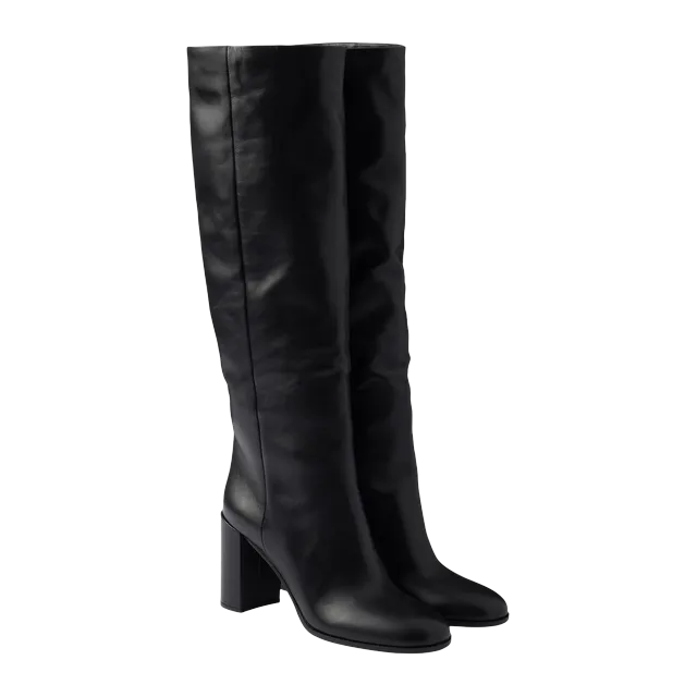 Prada Heeled Leather Black — Authentic Prada in stock at CLZTURE